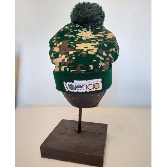 Cal Poly camouflage knit cap with pom pom - Picture 3 of 4